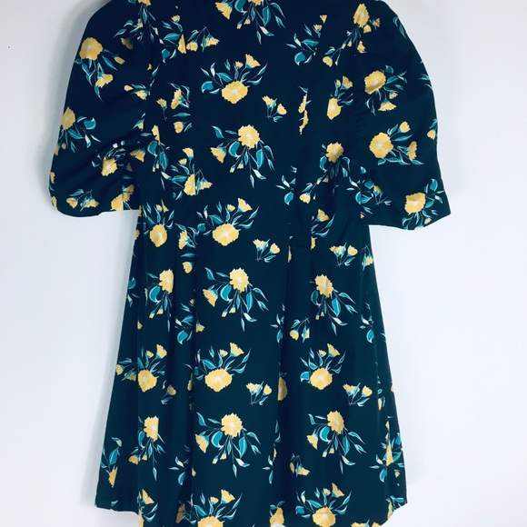 Free People Black Yellow Floral tunic dress NWT - Picture 8 of 8